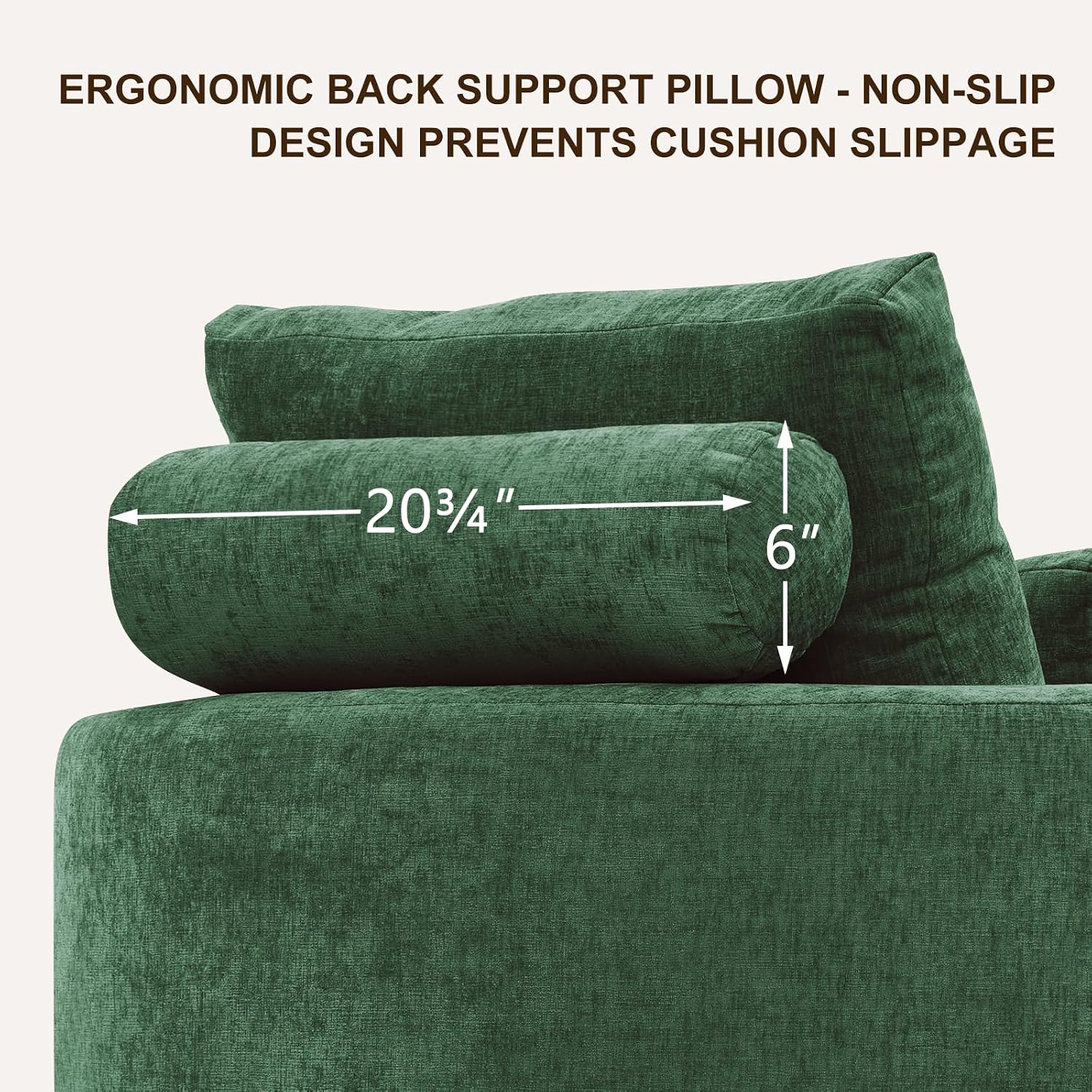 Furnimart Oversized Barrel Accent Chair, 360° Swivel Round Upholstered Sofa, Chenille High-Resilience Sponge, No Assembly Wide Seat for Living Room, Bedroom, Apartment (Green)