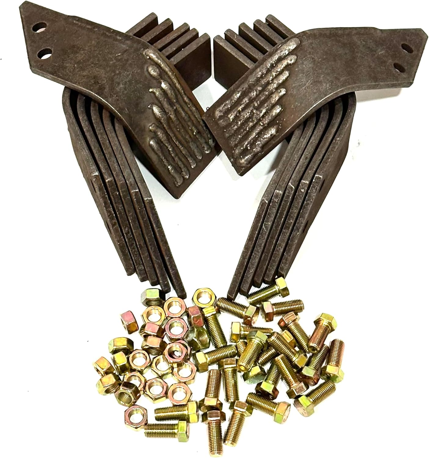 Genuine OEM Barreto Tiller Tine Set 03006-COMP for Old Model E918. E1320H, E1620B (Set of 12 with Nuts and Bolts) Be Sure to Match The Picture With Your Old Tine Before Placing Your Order.