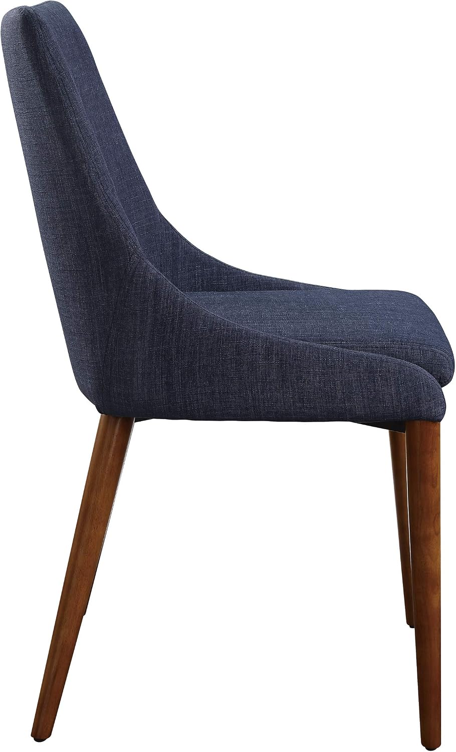 OSP Home Furnishings Palmer Mid-Century Modern Dining Accent Chair 2-Pack, Navy