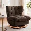 GarveeHome Chenille Swivel Accent Chair,360°Comfy Modern Sofa Chair with Oversize Base,20.8in Extended Seat with Cozy Cotton Filling,300Lb Max Load Accent Chair for Living Room, Bedroom, Office