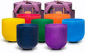 TOPFUND 432 Hz Chakra Set of 7 Color Crystal Singing Bowls 6-10 inch with Heavy Duty Carrying Cases and Singing Bowl Mallets