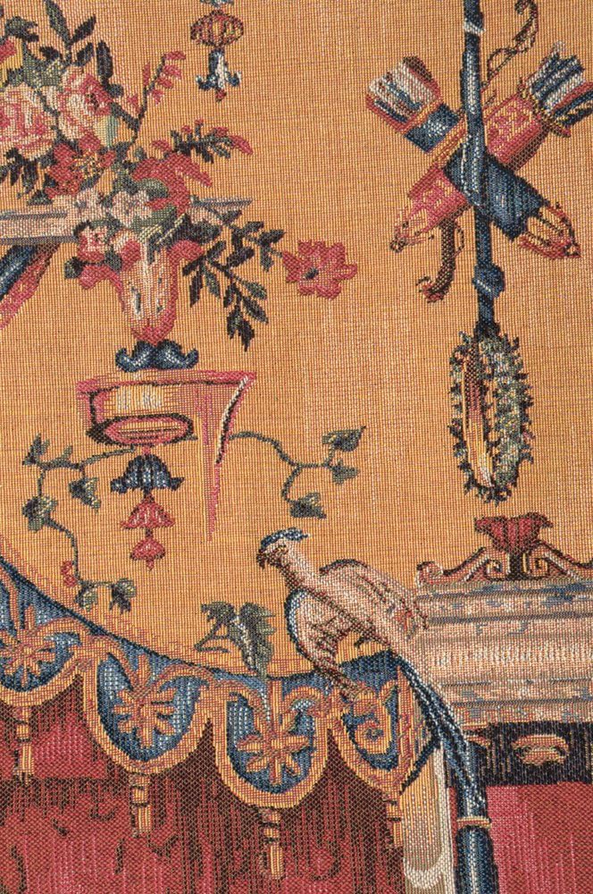 Charlotte Home Furnishings Inc. Grotesque Elephant French Tapestry Wall Hanging, 58 x 44 Inch, Viscose Cotton and Polyester Blend Wall Art, Woven In France, Perfect For Wall Decor