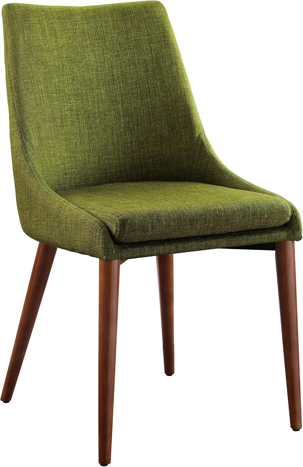 OSP Home Furnishings Palmer Mid-Century Modern Dining Chair, 2-Pack, Fabric, Green
