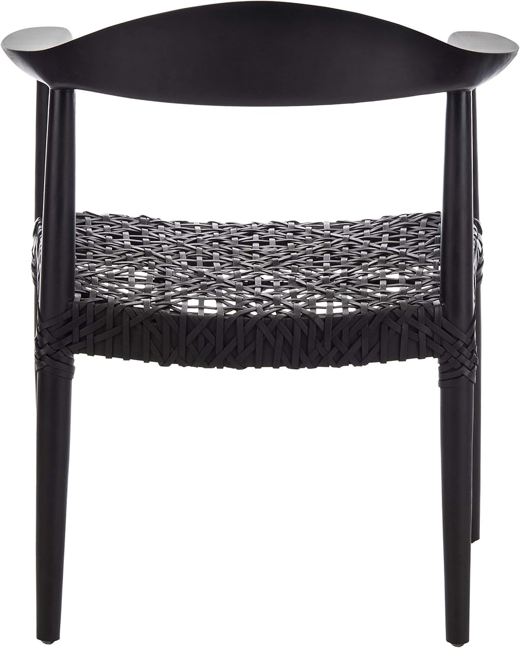 Safavieh Home Collection Juneau Leather Woven Natural and Off-White Accent Chair