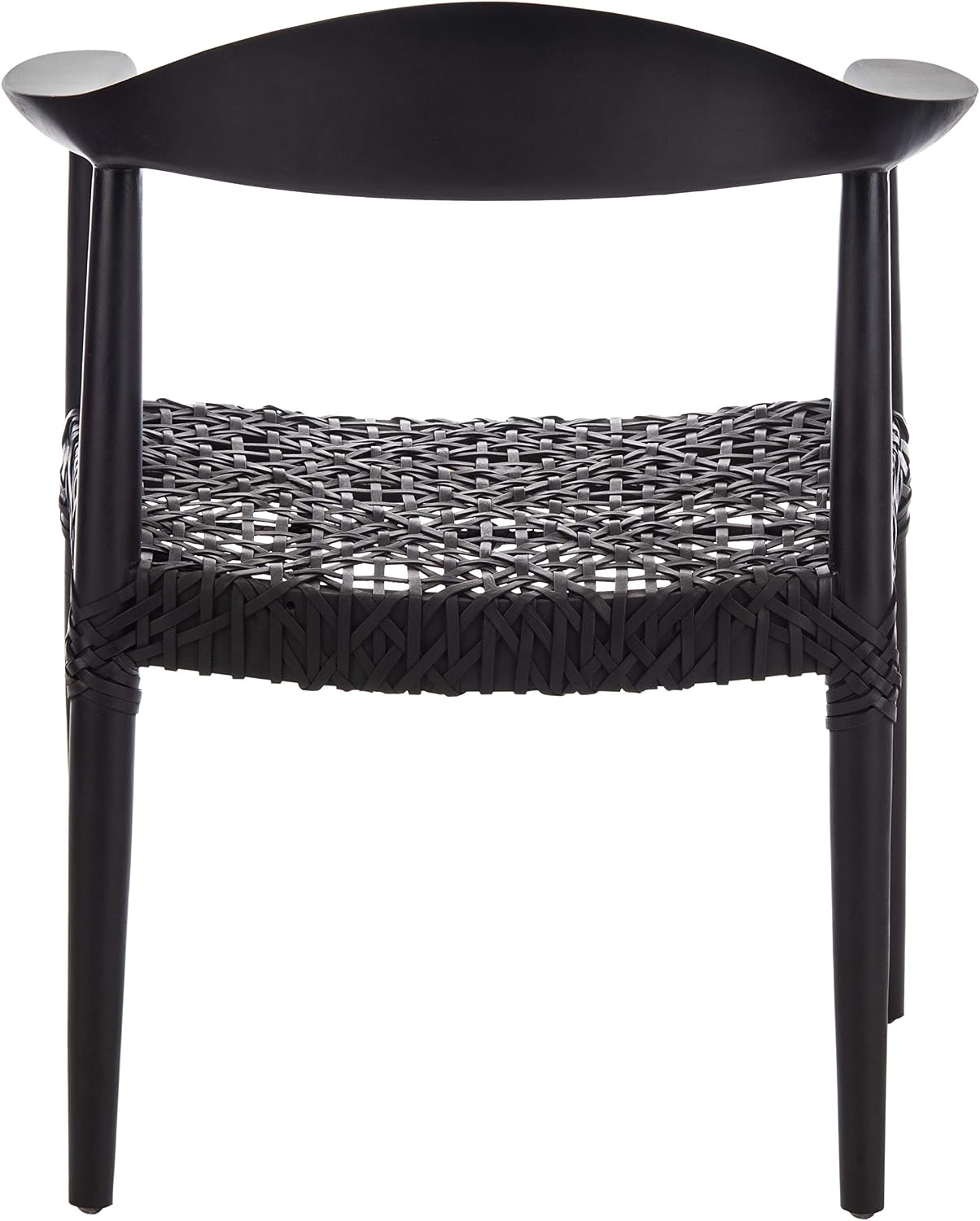Safavieh Home Collection Juneau Leather Woven Natural and Off-White Accent Chair