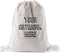 Mato & Hash Wholesale Custom Drawstring Backpacks, Personalized Promotional Cotton Bags - 20PK Natural CE2725