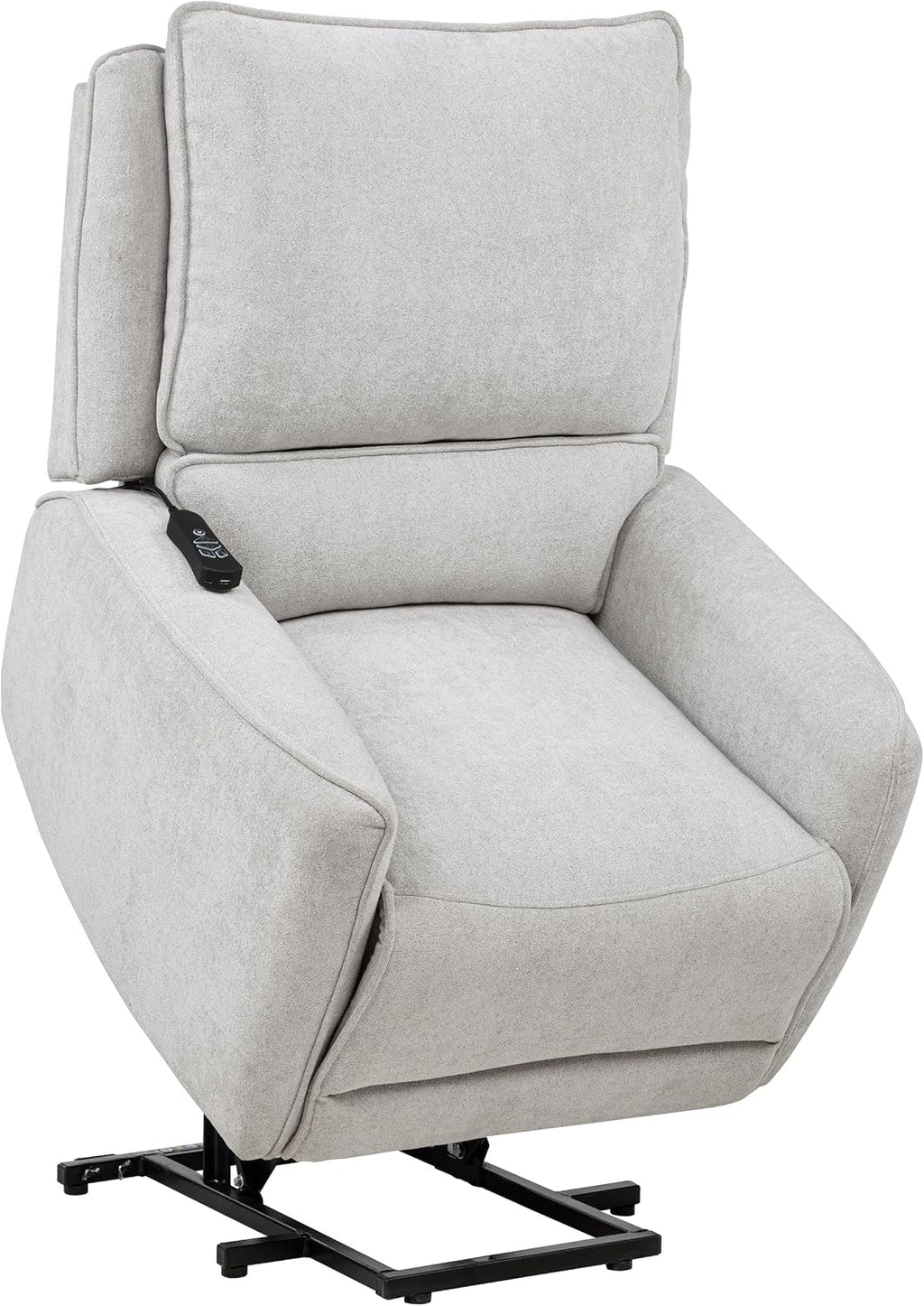 Coaster Home Furnishings - Sylmar - Dual Power Lift Recliner Chair with Adjustable Headrest, Wired Remote, Two USB Ports and Chenille Upholstery - Living Room - Dove Grey - 610524PP