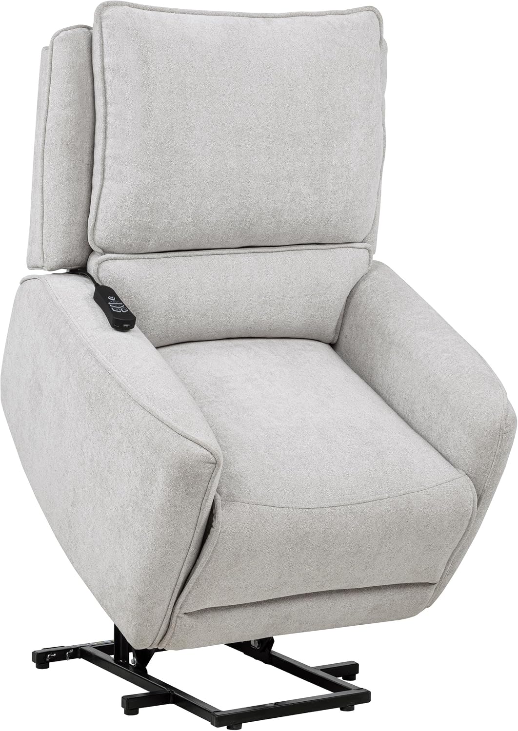Coaster Home Furnishings - Sylmar - Dual Power Lift Recliner Chair with Adjustable Headrest, Wired Remote, Two USB Ports and Chenille Upholstery - Living Room - Dove Grey - 610524PP