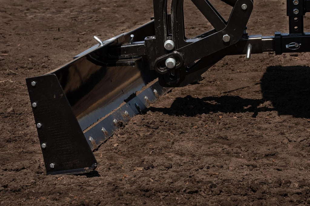 IMPACT IMPLEMENTS® 52' Grading Scraper Blade with Box Ends for ATV, UTV, & Lawn/Garden Tractors. Grade and Level Dirt for Preparing Seed Beds.