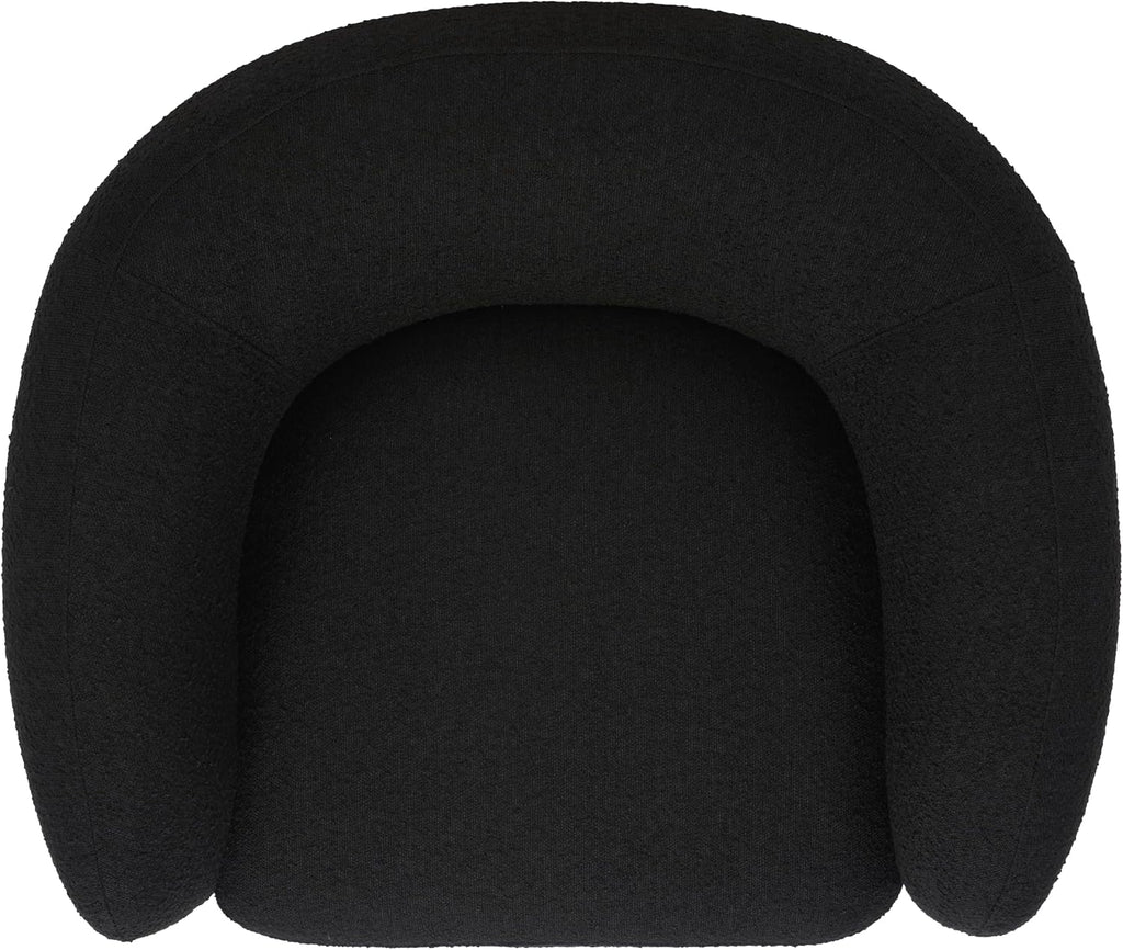 SAFAVIEH Couture Collection Bernard Modern Black Boucle/Chrome Swivel Accent Chair (Fully Assembled)