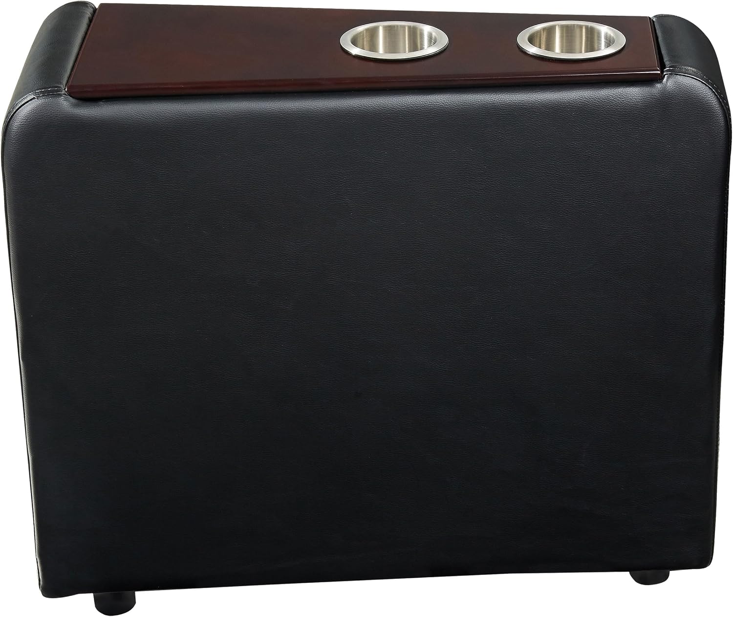 Coaster Home Furnishings - Toohey - Faux Leather - 5-piece Theater Seating with Consoles and Recliners with Tufted Backrests and Slim Track Armrests - Living Room, Home Theater - Black - 600181-S3A