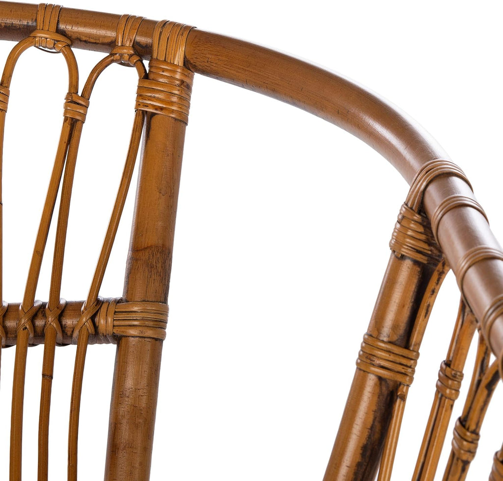Safavieh Home Adriana Coastal Honey Brown Wash Rattan (Set of 2) Accent Chair (ACH6505C-SET2)