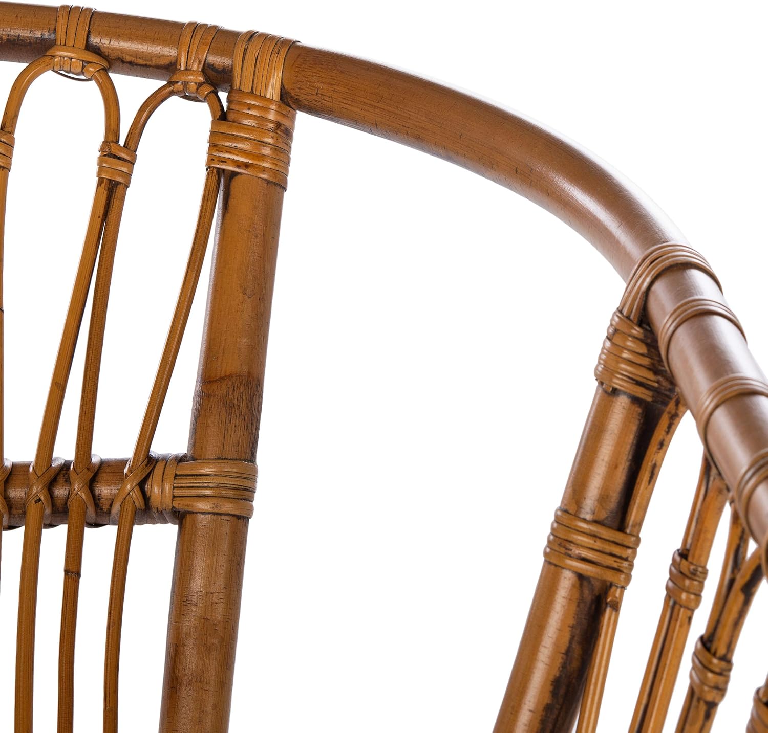 Safavieh Home Adriana Coastal Honey Brown Wash Rattan (Set of 2) Accent Chair (ACH6505C-SET2)