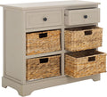 SAFAVIEH Furniture - Herman 2-Drawer Storage Unit - Vintage Grey - Solid Wood - Classic Storage Design - Ideal for Living Room, Entryway, Home Office, 29'W x 13'D x 27.5'H - Fully Assembled (AMH5702A)