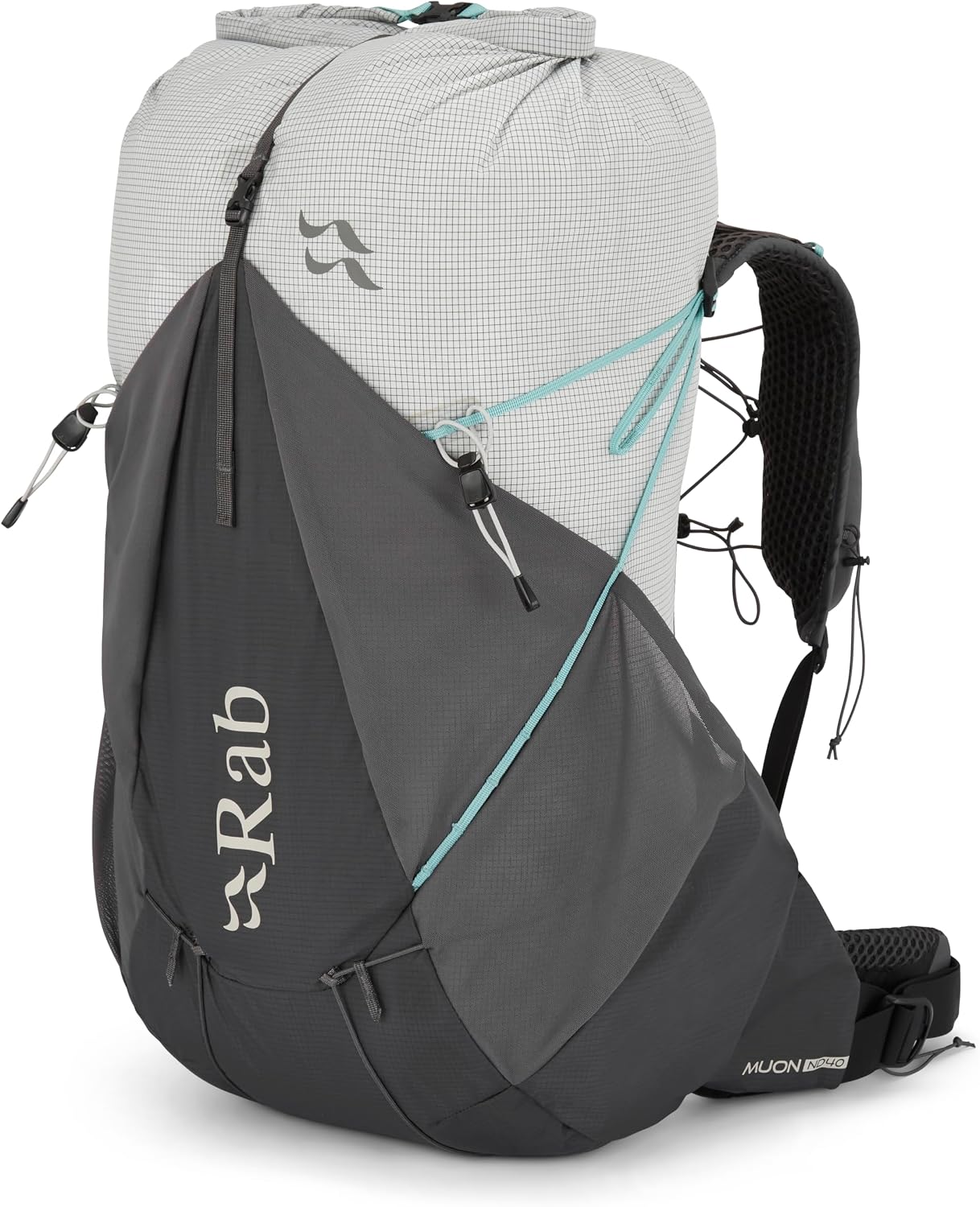 Rab Women's Muon ND Hiking Pack - Lightweight Durable Backpack for Hiking, Trekking, & Backpacking - Pewter/Graphene - 40-Liter (Back Length - Small)