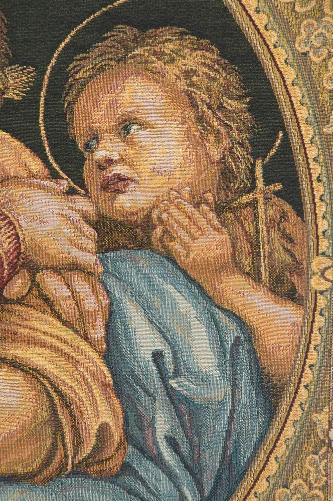 Charlotte Home Furnishings Inc. Madonna Della Seggiola Italian Tapestry Wall Hanging 24 X 26 Inch Viscose Cotton And Polyester Blend Wall Art Perfect For Home Decor And Wall Decor By Raphael