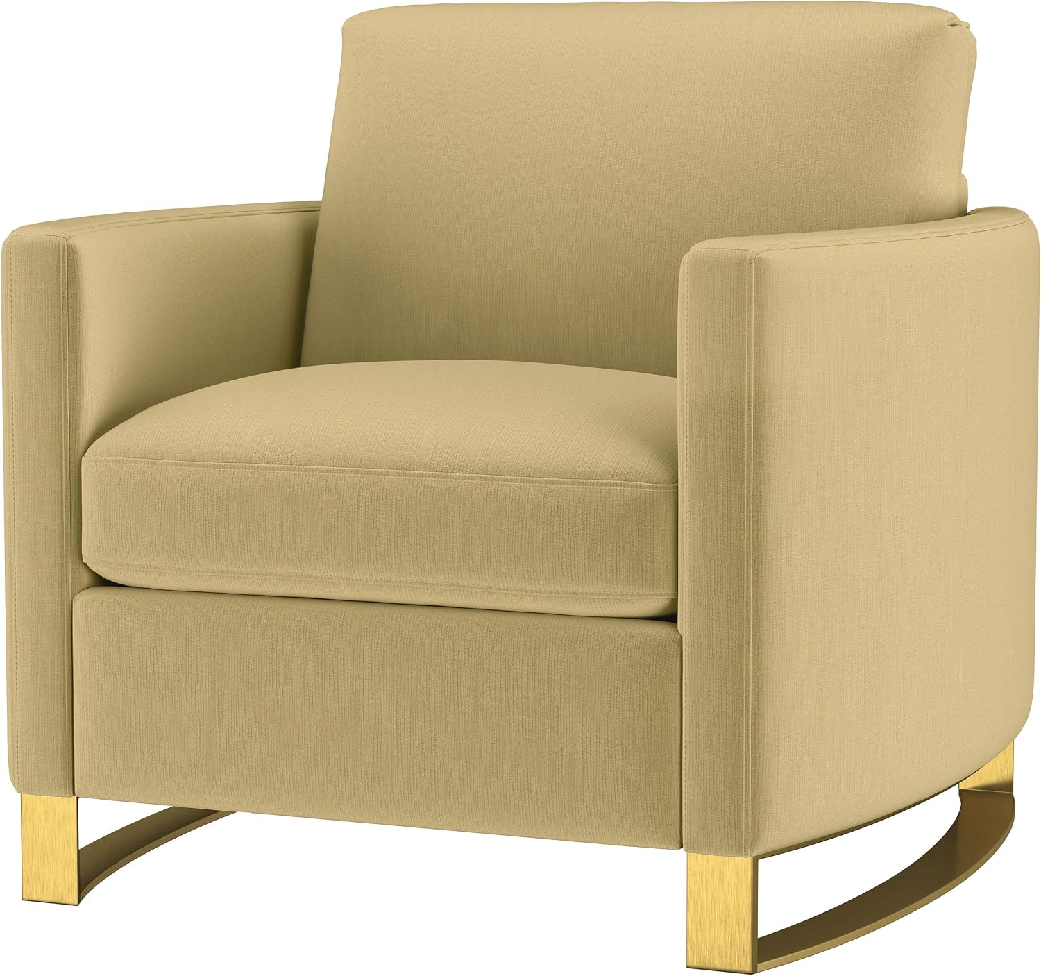 Coaster Home Furnishings - Corliss - Wood - Upholstered Accent Chair with Reversible Cushions, Curved Arms and Contemporary Style - Living Room - Camel - 508826