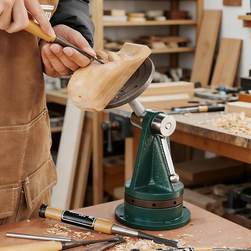 Carving Vise with 5' Faceplate, Mount your Carving Vice project with Confidence, for Woodworking Carving Tools.