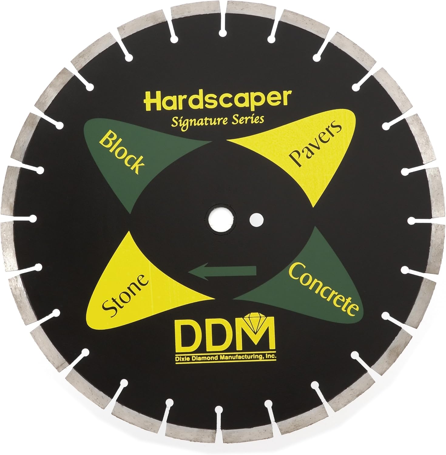 Dixie Diamond Manufacturing HS12110 Hardscraper Premium Grade for Dry/Wet Cutting, 12-Inch X 110-Inch X 1-Inch with 20mm Bushing