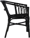 Safavieh Home Adriana Coastal Black Rattan (Set of 2) Accent Chair (ACH6505A-SET2)