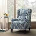 HULALA HOME Upholstered Wingback Recliner Chair, Small Adjustable Footrest Push Back Single Reclining Sofa, Mid Century Modern Lounge Armchair for Living Room, Bedroom, Reading/Jacobean