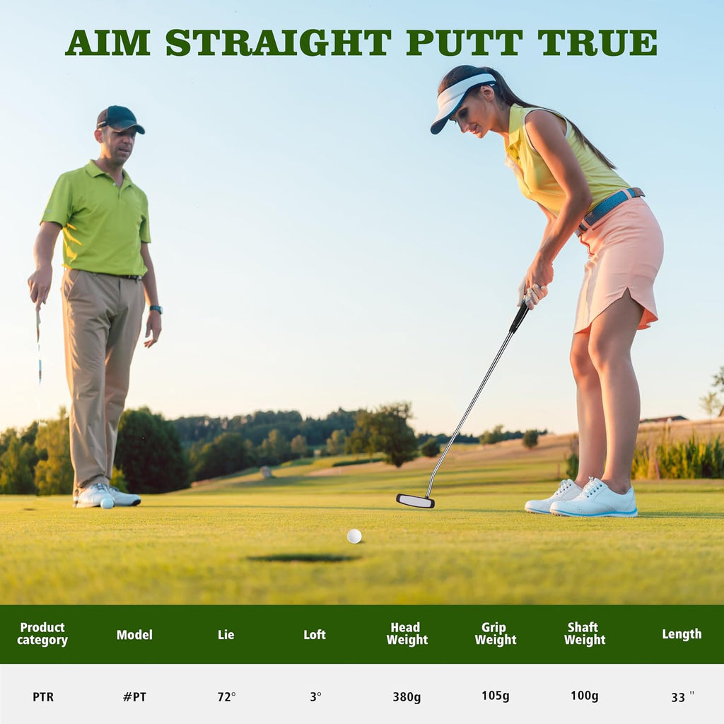 PGM 33' Golf Putters for Women Right Handed with Headcover, Alignment Aid High Moi Mallet Putter Golf Club for Straighter Putts