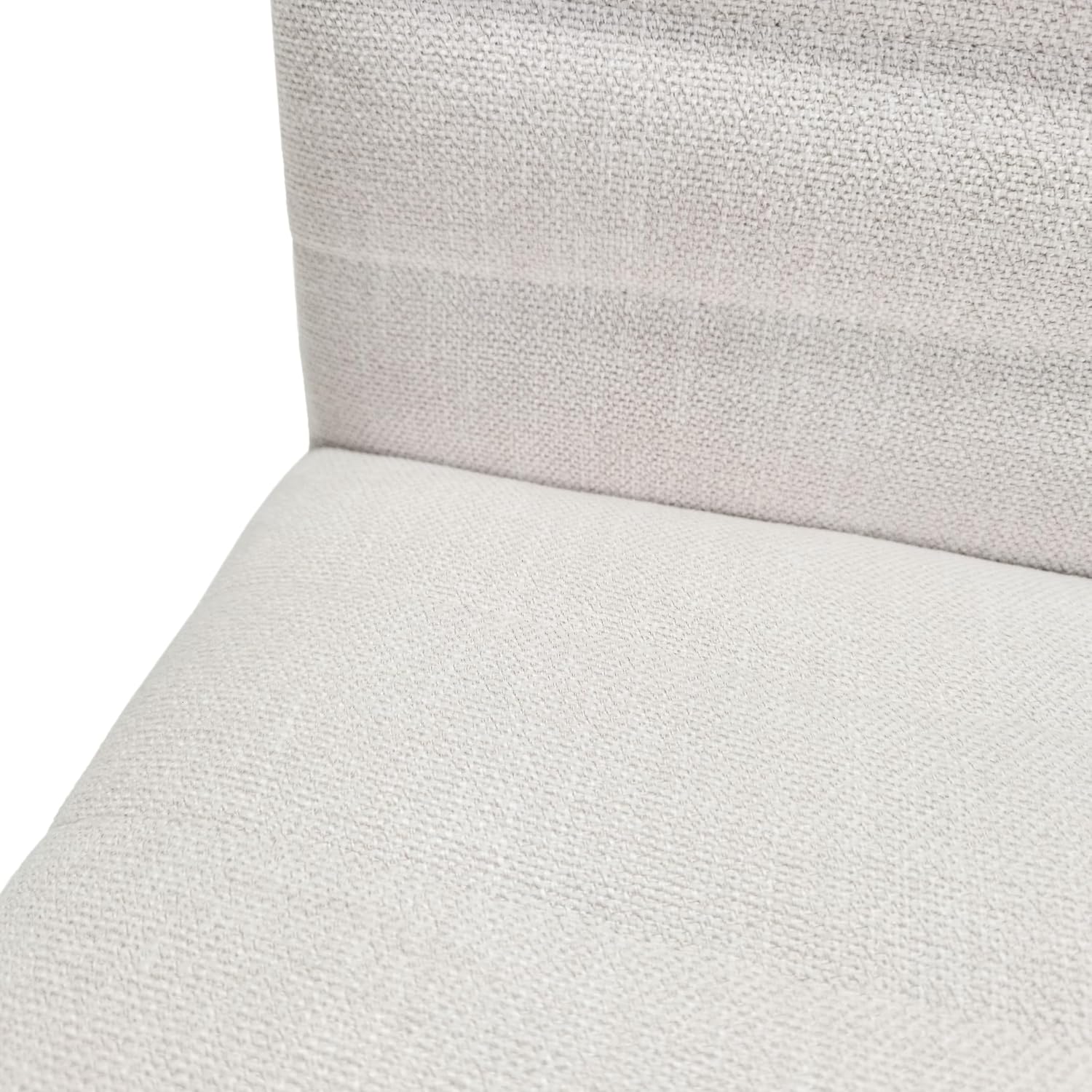 Christopher Knight Home Lancer Dining Chairs Set of 2, Wooden Kitchen Side Chair, Fabric Upholstered Accent Chair, Mid-Century Modern Armless Design with Channel Stitching, Light Beige and Walnut