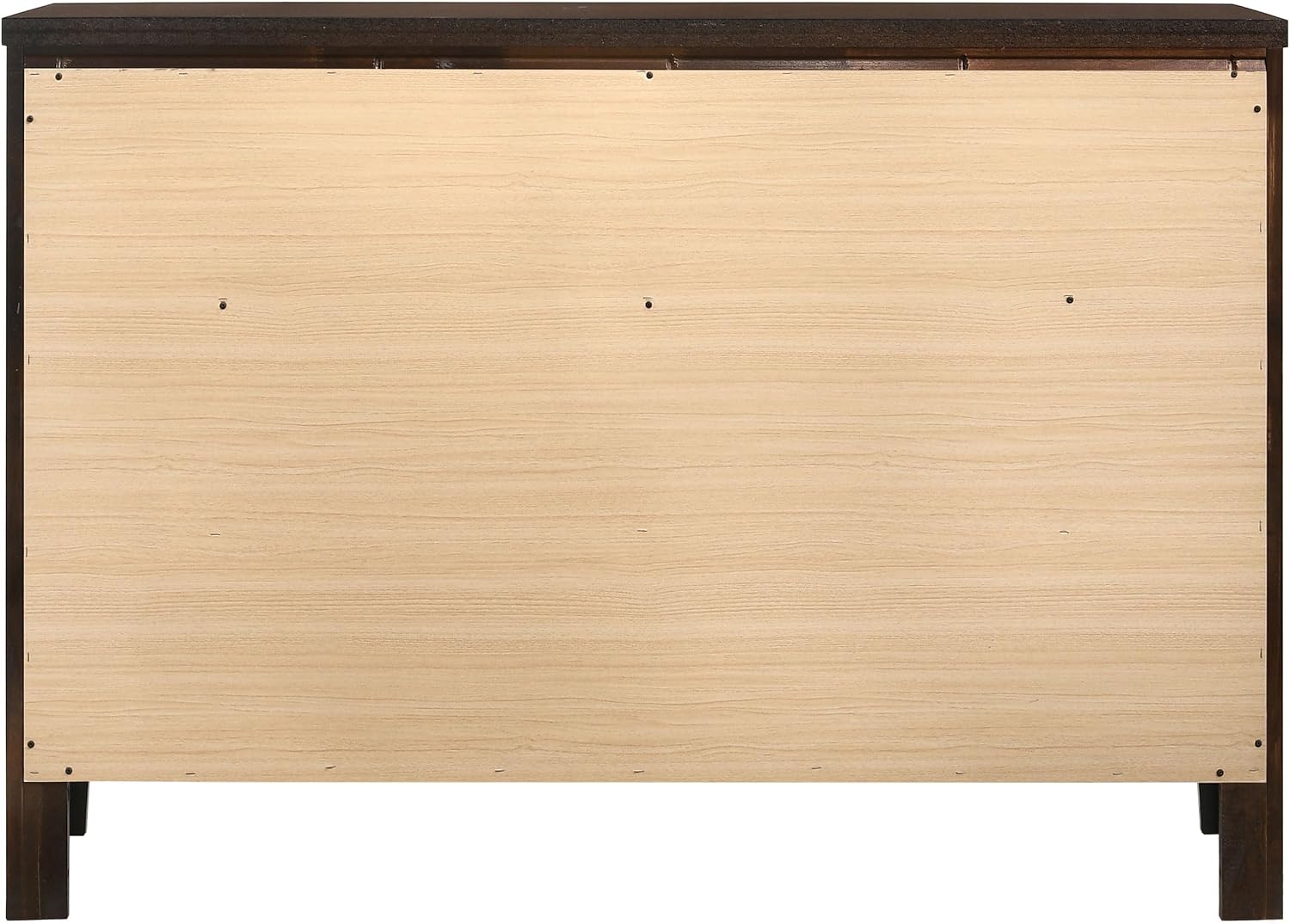 Coaster Home Furnishings - Carlton - Wood - 6-Drawer Dresser with Contemporary Style, Wide Drawers, Round Knobs, Rectangular Structure, Tip-Over Restraint - Bedroom - Cappuccino - 202093