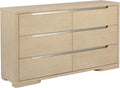 Coaster Home Furnishings - Ladera - Wood - 6-Drawer Dresser with Contemporary Style, Metal Extension Glides and Nickel Finger Pulls - Bedroom - Light Elm - 225083