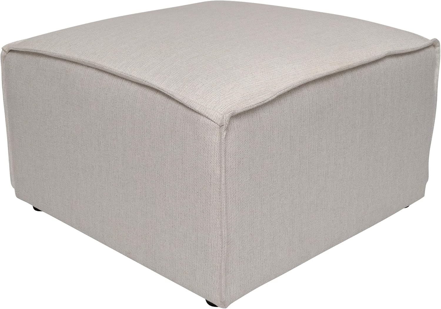 Flash Furniture Bridgetown Fabric Ottoman Module for Sectional Sofa, Customizable Modular Couch Ottoman, Cream