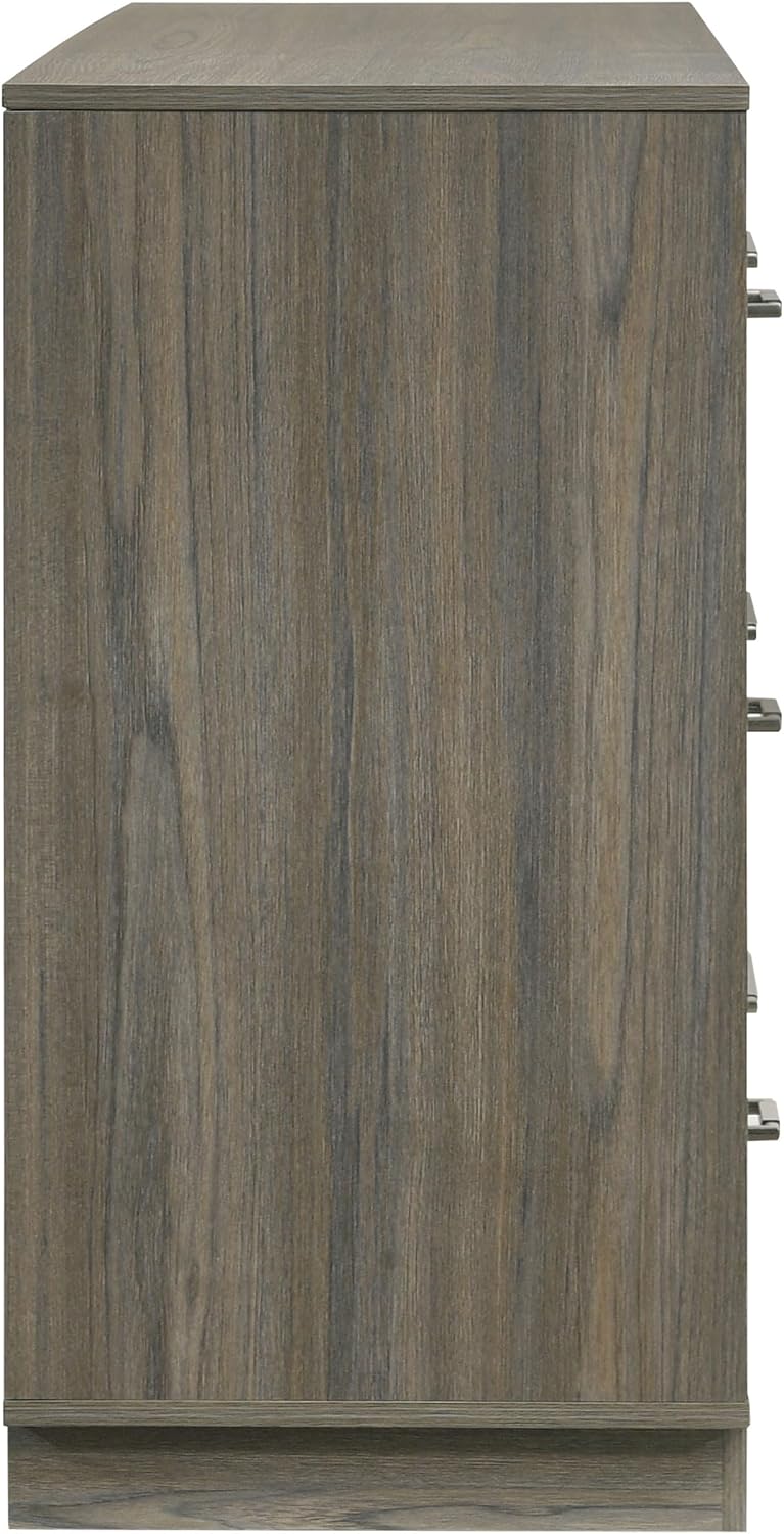 Coaster Home Furnishings - Fenwick - Engineered Wood - 9-Drawer Dresser with Contemporary Style, Two-Tone Design, Hidden Jewelry Drawer, Antique Nickel Handles - Bedroom - Grey Oak - 224983