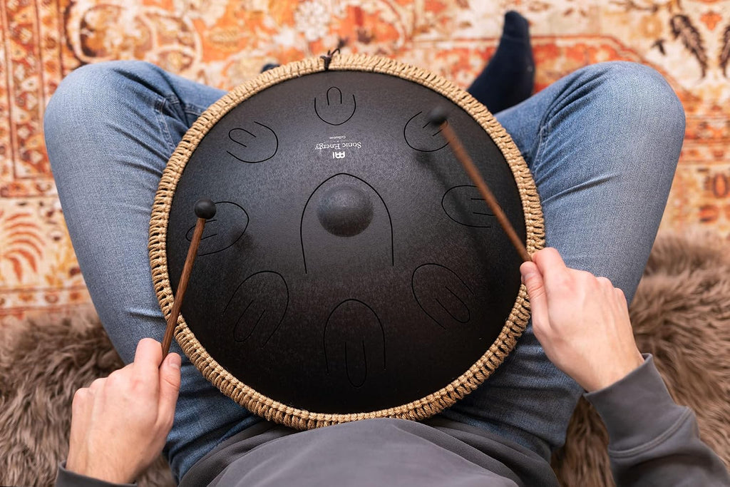 Meinl Sonic Energy Octave Steel Tongue Drum 9 Notes 16' with Mallets, Bag — Sound Healing Instrument for Musical Education, Meditation, ASMR, Yoga
