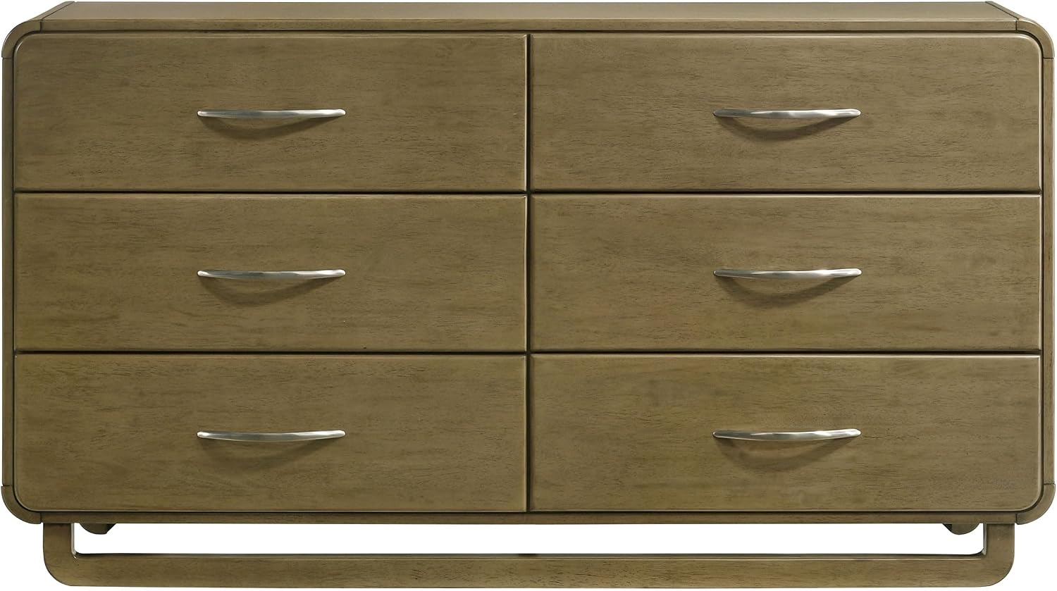 Coaster Home Furnishings - Amsbury - Wood - 6-Drawer Dresser with Metal Extension Glides, Matte Nickel Hardware, Rounded Corners and Transitional Style - Bedroom - Nutmeg - 224273