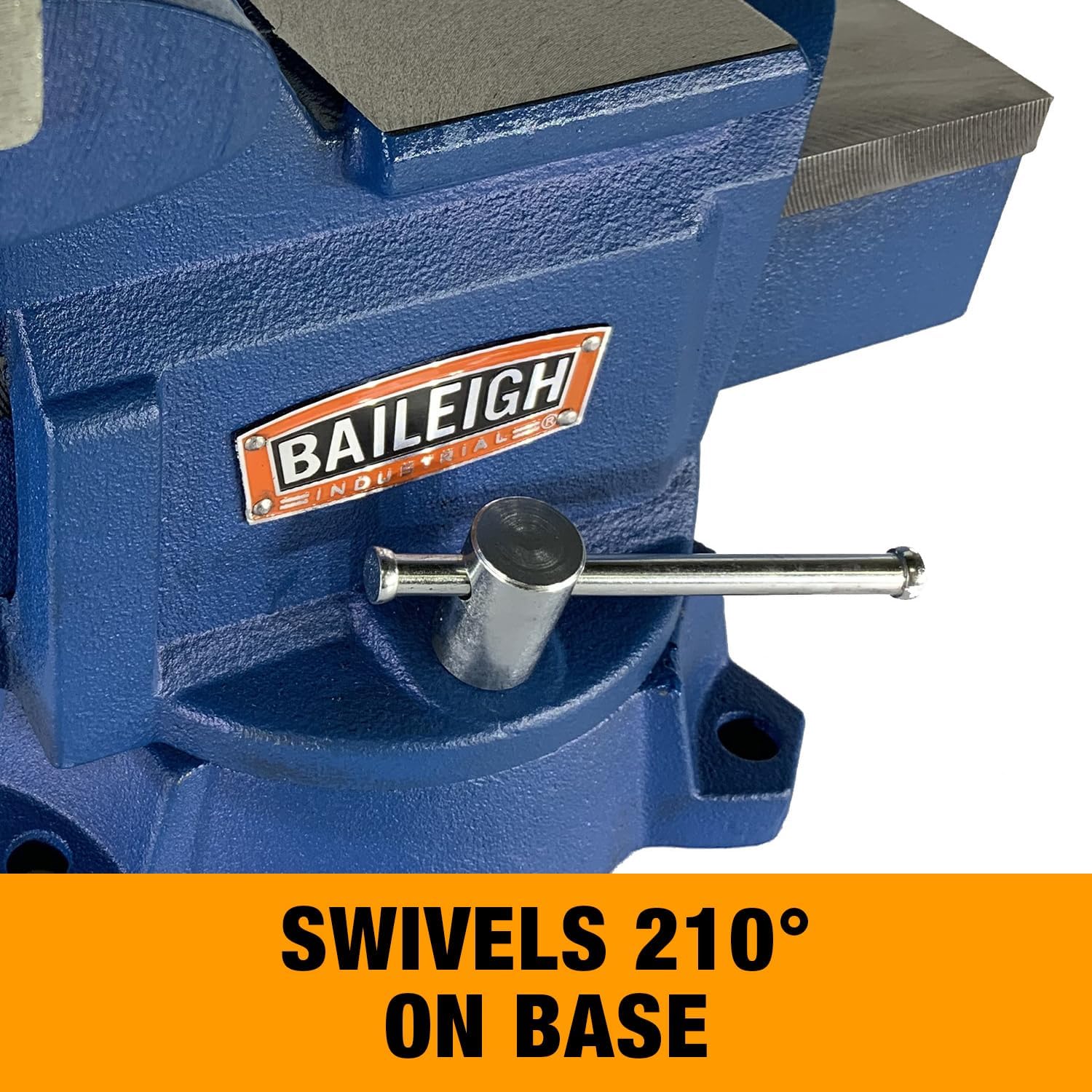 Baileigh Industrial Bench Vise, 6-1/2' Jaw Width, 7' Max Opening (BV-6I)