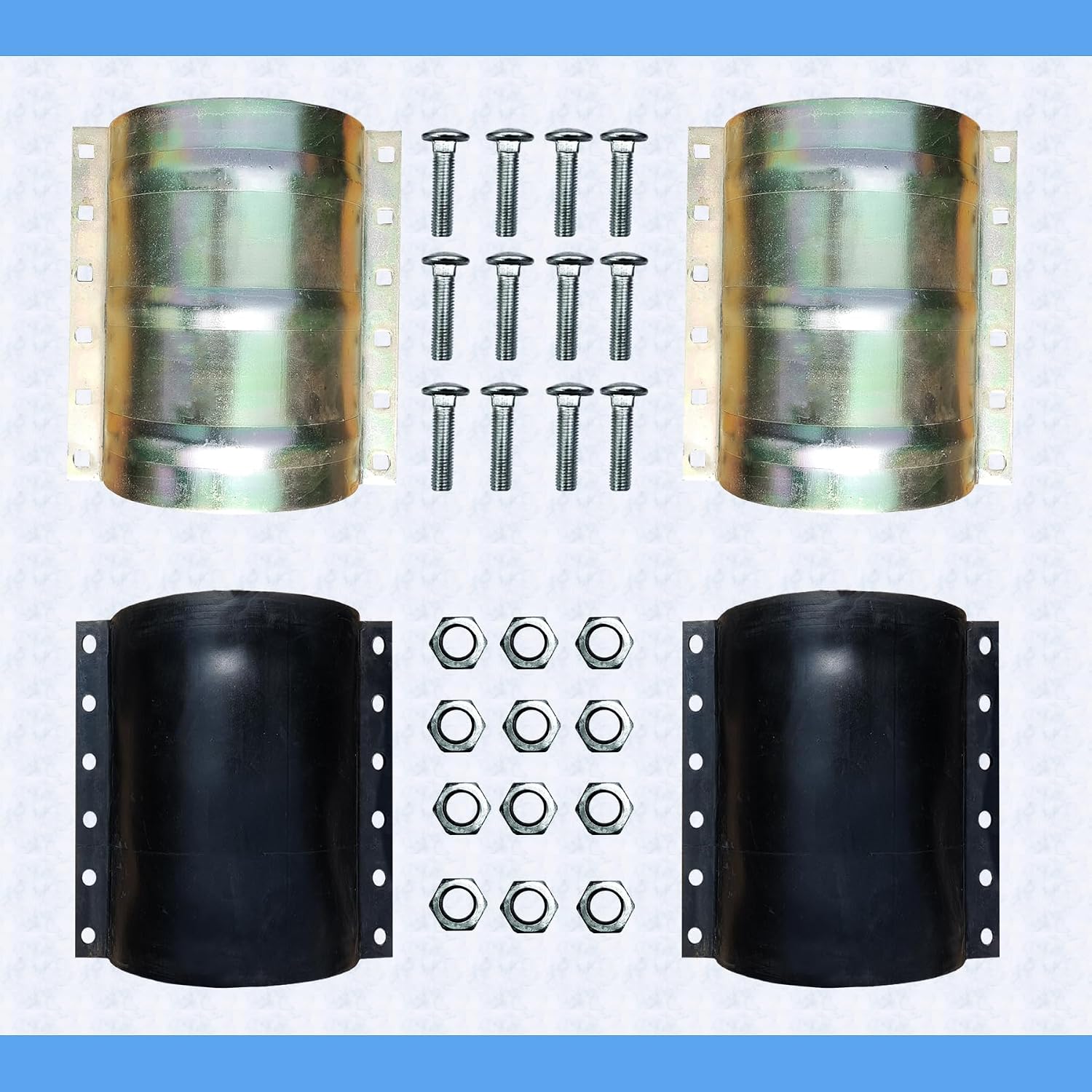 Water Pipe Repair Clamp for 6 inch Pipe(OD of The Applicable Pipe is About 6.5 inch),Leak Sealer for Pipes and Plumbing,Length 11.6 inch,Suitable for PE,PPR,Iron and Steel Pipes