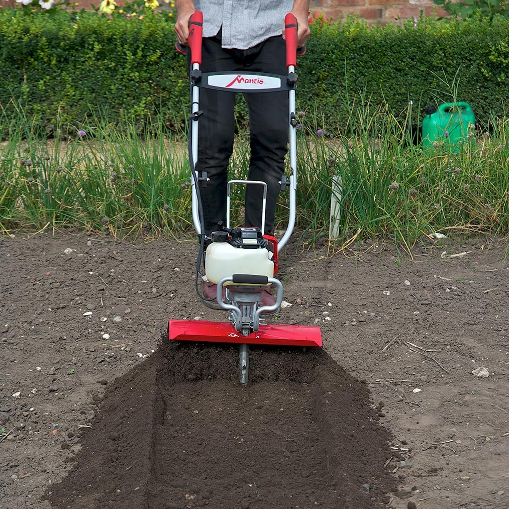 Mantis 7566-12-02 Deluxe XP 4-Cycle Tiller with Kickstand, 16-Inch