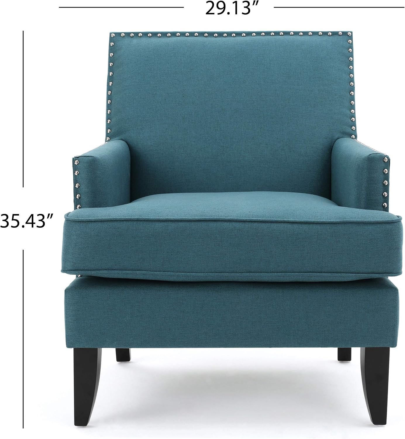 Christopher Knight Home Tilla Fabric Club Chair, Dark Teal