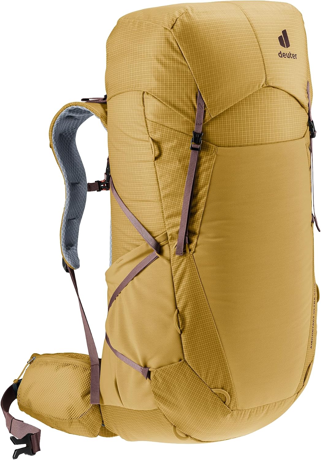 Deuter Aircontact Ultra 50 + 5L Lightweight Thru-Hiker Backpack for Backpacking & Long-Distance Hiking & Travel - Savanna-Raisin