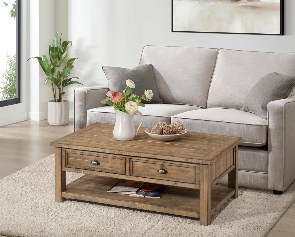 Martin Svensson Home Monterey Solid Wood Coffee Table, Reclaimed Natural