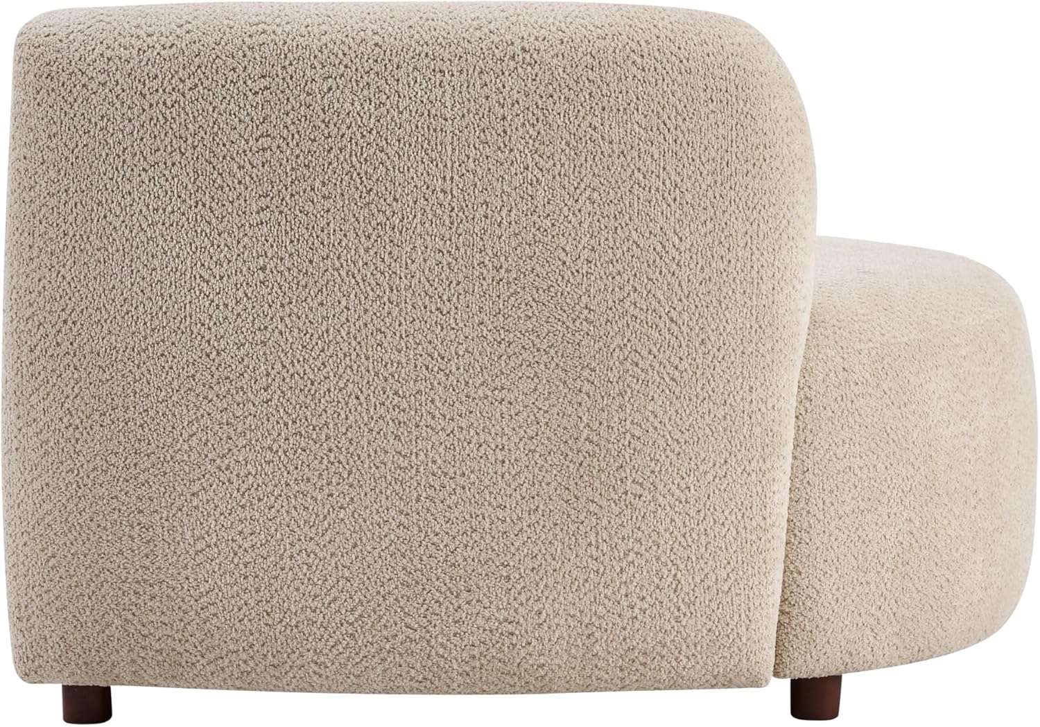 Christopher Knight Home Xata 100.75' Boucle Upholstered Sectional Sofa, Armless 3-Seater Home Sofa Living Room, Sturdy Wooden Frame Couches with Curved Design, Cloud Couch with Deep Seat, Beige