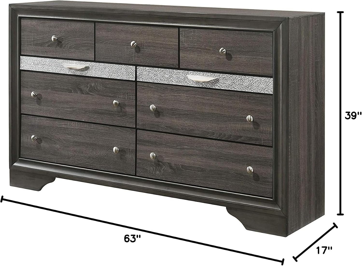 Acme Naima Wood Dresser in Gray