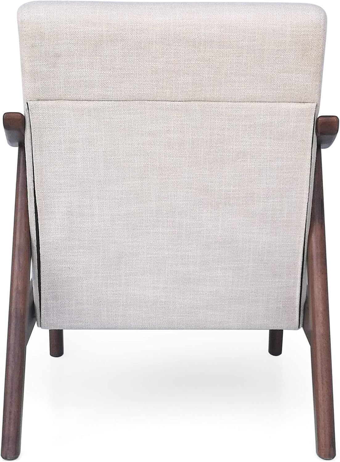 Christopher Knight Home Aurora Mid-Century Modern Accent Chair, Rubberwood, Beige, Brown