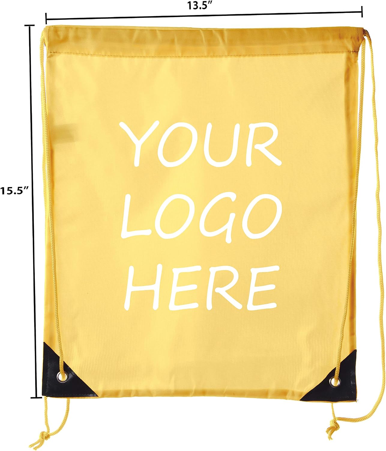 Mato & Hash Custom Bags With Your Logo | 100PK Promotional Drawstring Backpack - 100PK Athletic Gold CE2500