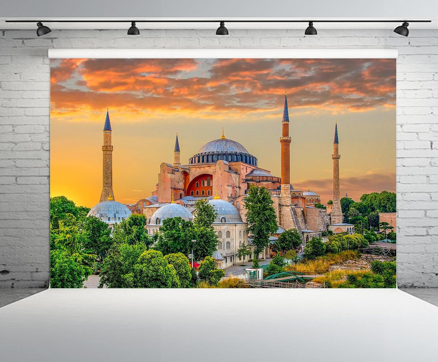 CHNYWORK 236x118 Inches Islam Mosque Tapestry Wall Hanging The Ornate Sultanahmet Famous Mosque Background for Islamic Traditional Ramadan Celebration Living Room Bedroom College Dorm Wall Decor