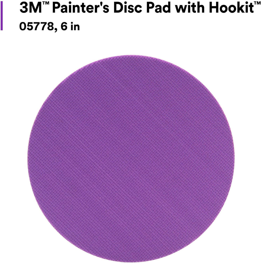 3M Painter's Disc Pad with Hookit 05778, 6 in, Soft Density Foam (Pack of 10)