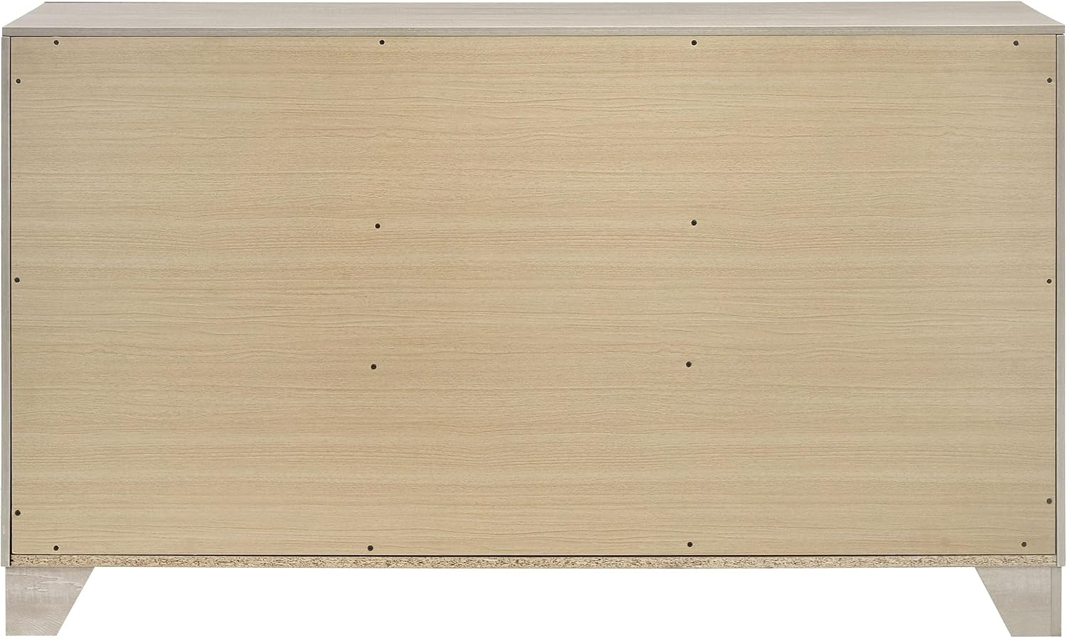 Coaster Home Furnishings - Trenton - Engineered Wood - 6-Drawer Bedroom Dresser with Contemporary Style, Nickel Handles, English Dovetail Joinery - Bedroom - Rustic Cream - 225063