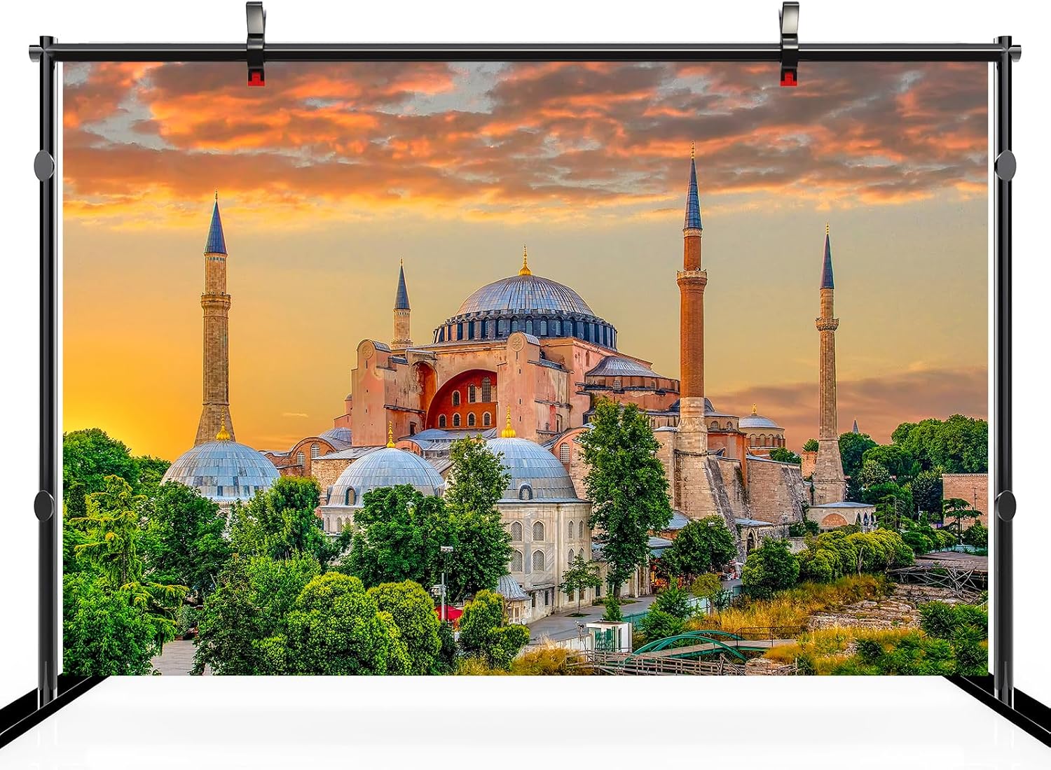 CHNYWORK 236x118 Inches Islam Mosque Tapestry Wall Hanging The Ornate Sultanahmet Famous Mosque Background for Islamic Traditional Ramadan Celebration Living Room Bedroom College Dorm Wall Decor