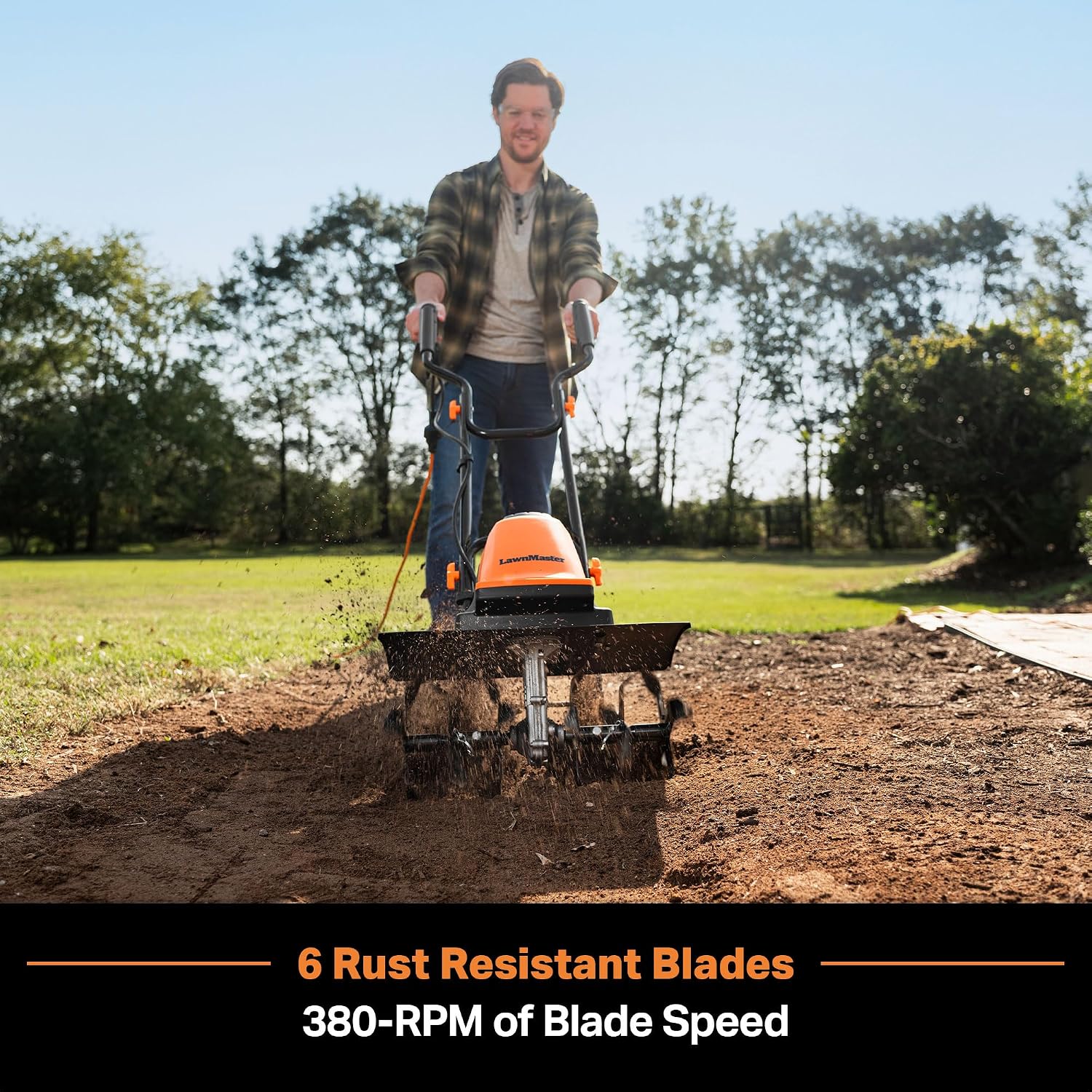 LawnMaster 13.5 Amp 18' Electric Tiller – TE1318M