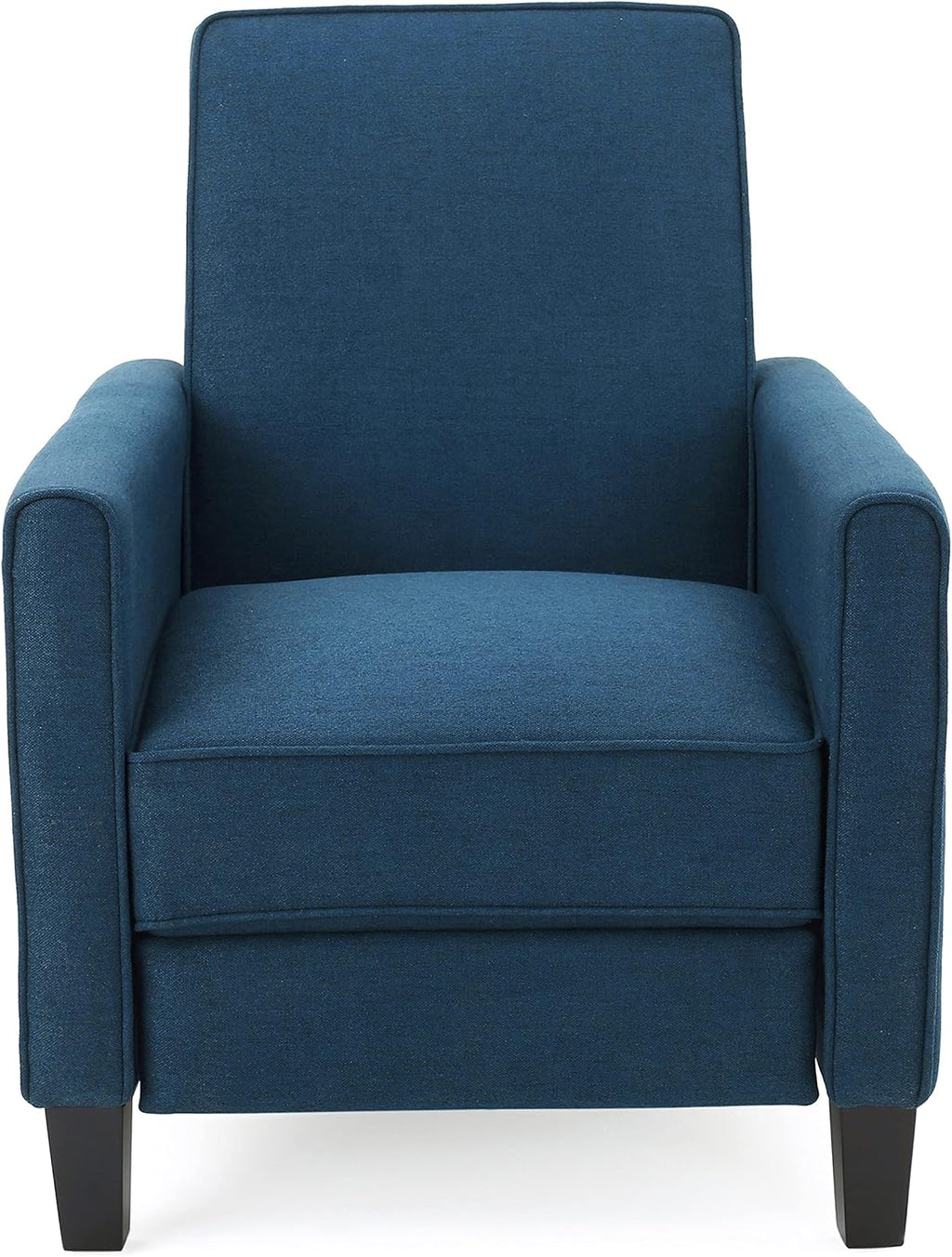 Christopher Knight Home Emmie Fabric Recliner (Set of 2), Navy Blue, Dark Brown