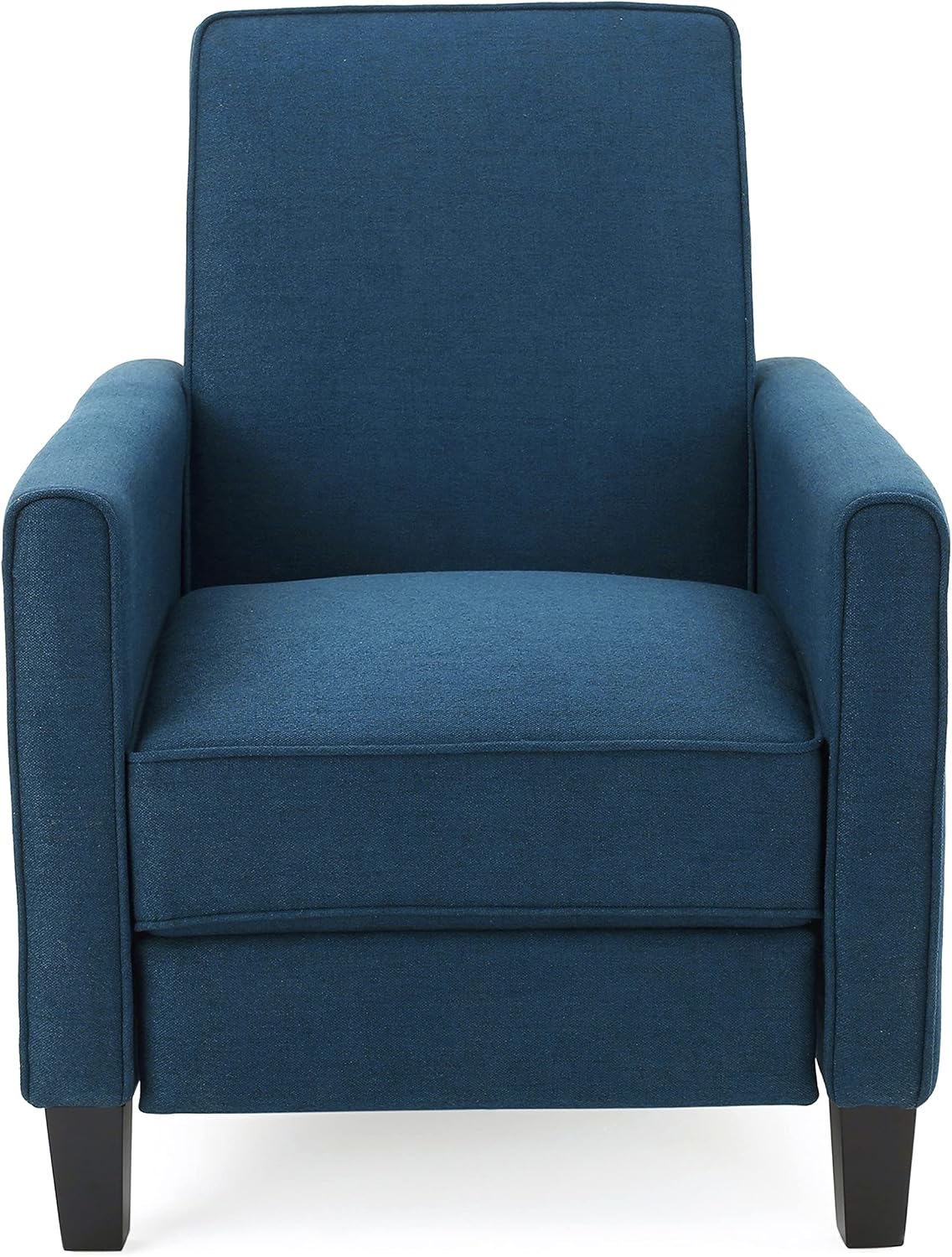 Christopher Knight Home Emmie Fabric Recliner (Set of 2), Navy Blue, Dark Brown
